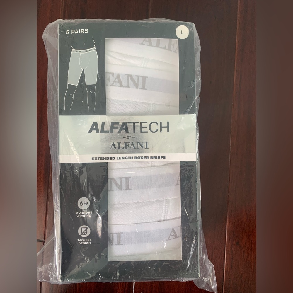 Alfani Men's Boxer Briefs - 5 Pack White